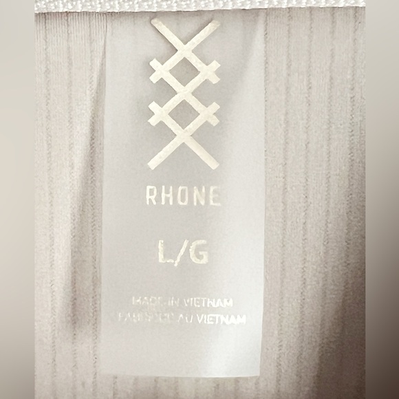 Rhône Ripple Tan Cropped Ribbed Full Zip Jacket Size L - Picture 6 of 8